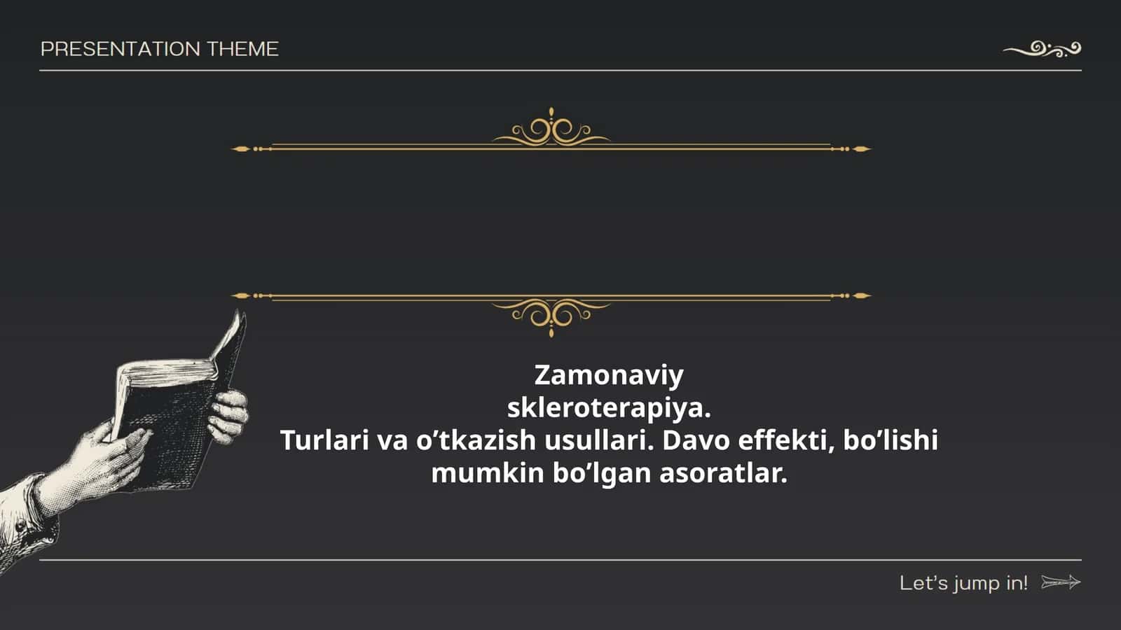 Zamonaviy skleroterapiya. Turlari va oʼtkazish usullari. Davo effekti, boʼlishi mumkin boʼlgan asoratlar 1