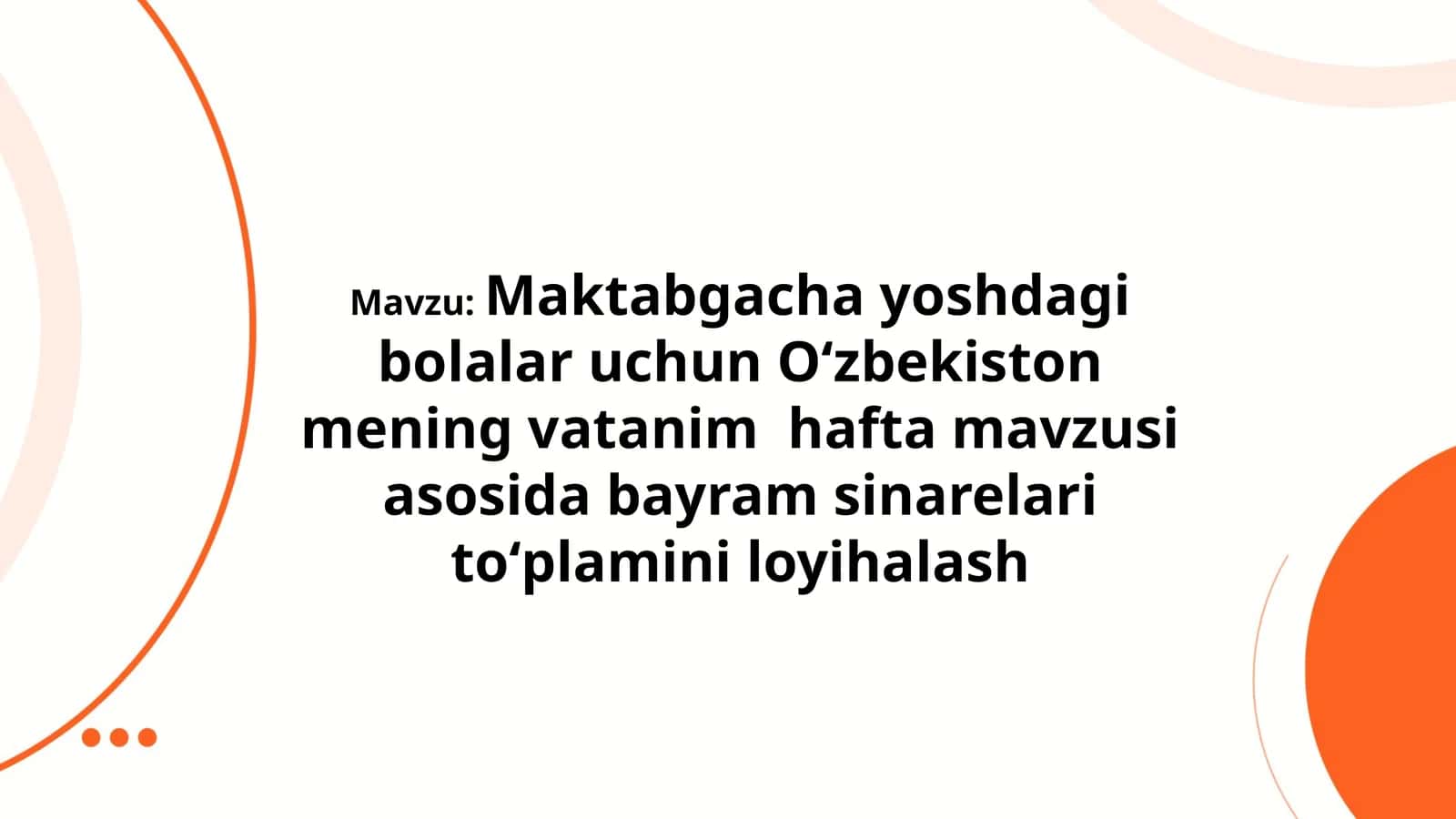 "Oʻzbekiston mening vatanim" haftasi 1