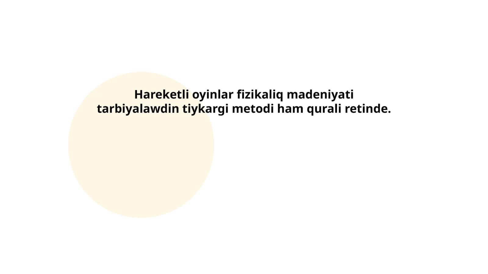 Harakatli o'yinlar fizikaliq madeniyati tarbiyalari 1