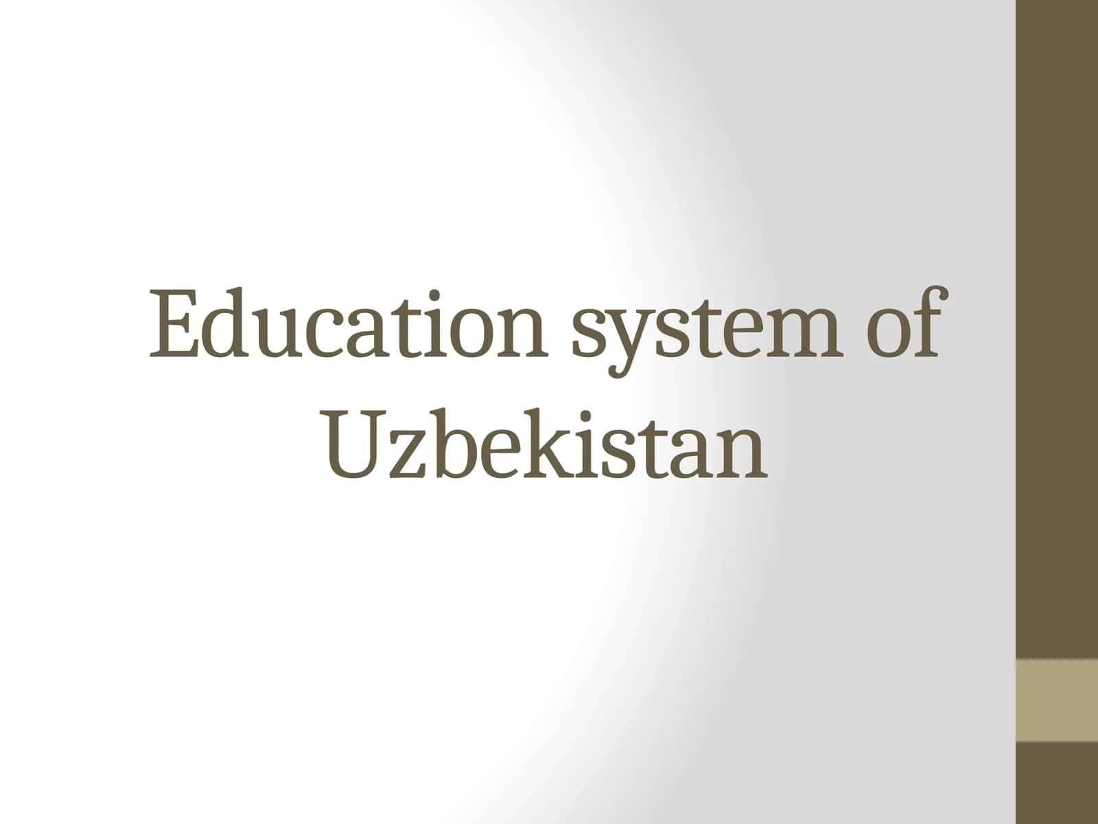 Education system of Uzbekistan 1