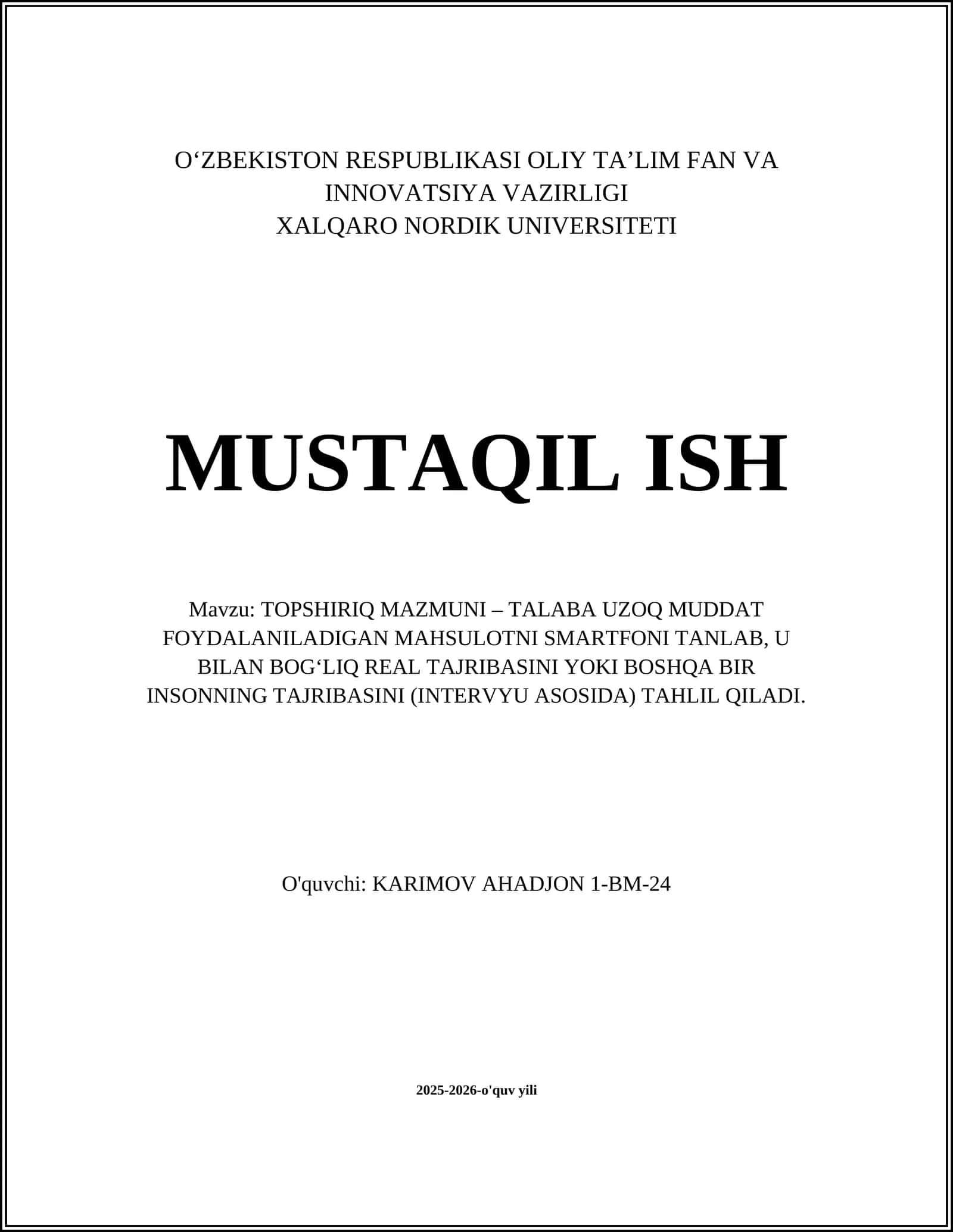 Talaba uchun uzoq muddat foydalanishga mos smartfon tanlash mezonlari (intervyu tahlili) 1