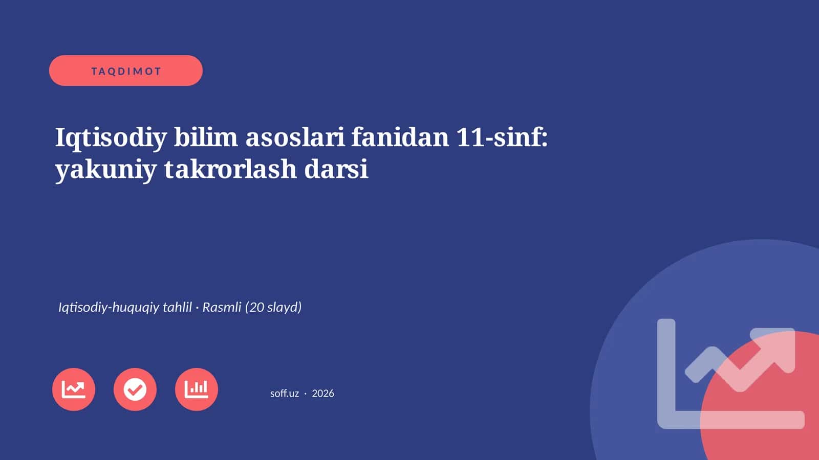 Iqtisodiy bilim asoslari fanidan 11-sinf: yakuniy takrorlash darsi 1