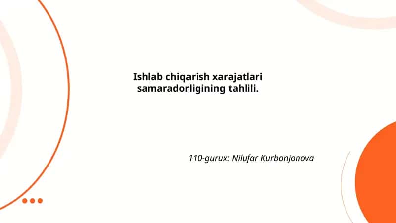 Ishlab chiqarish xarajatlari 1