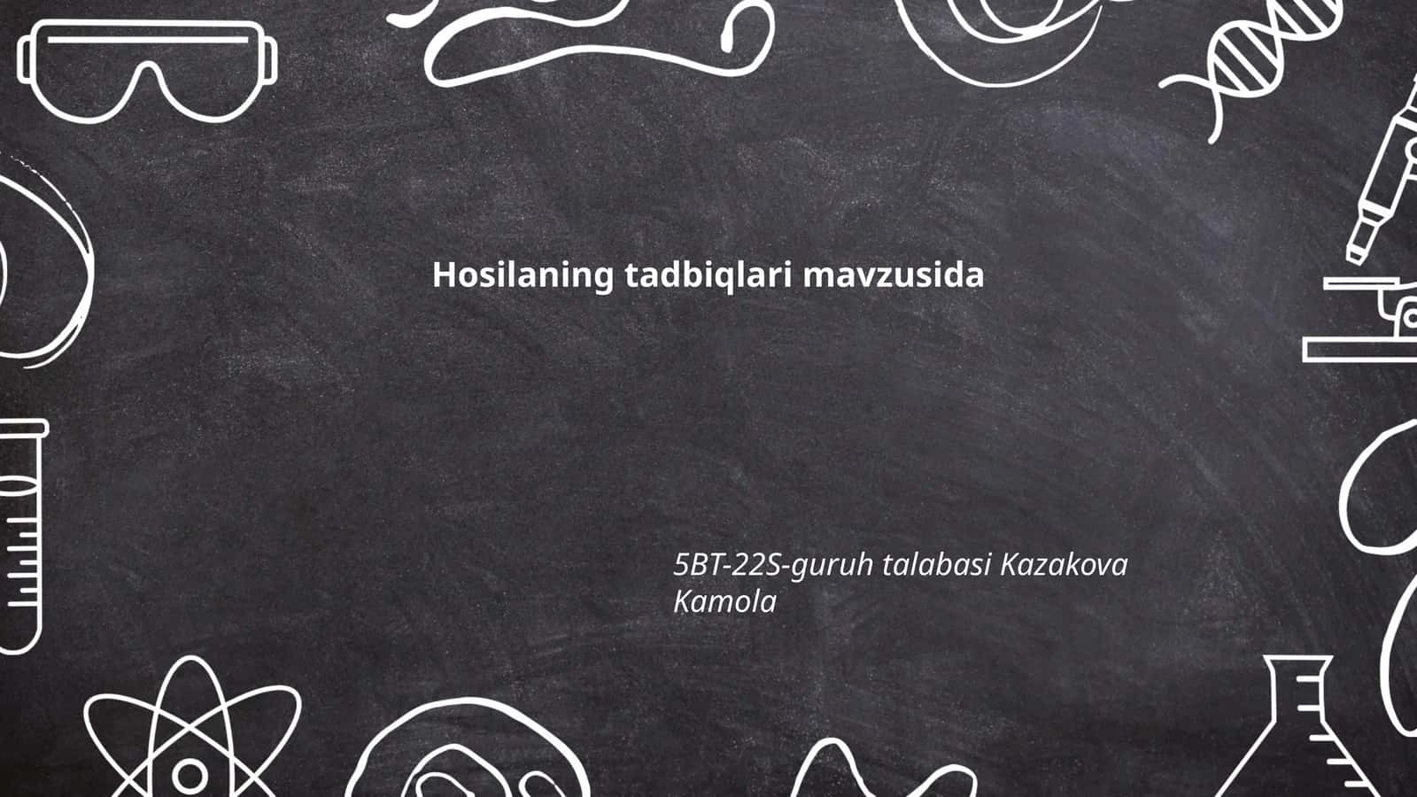 Hosilaning oziq-ovqat sanoatidagi tadbiqlari 1