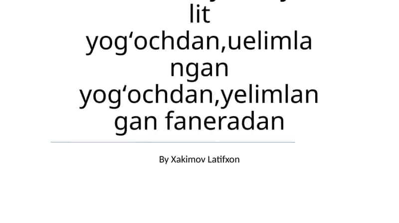 Yogʻoch arkalarni konstruktsiyalari 1
