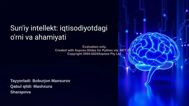 Sun'iy intellekt texnologiyalarining tarixiy rivojlanishi 1