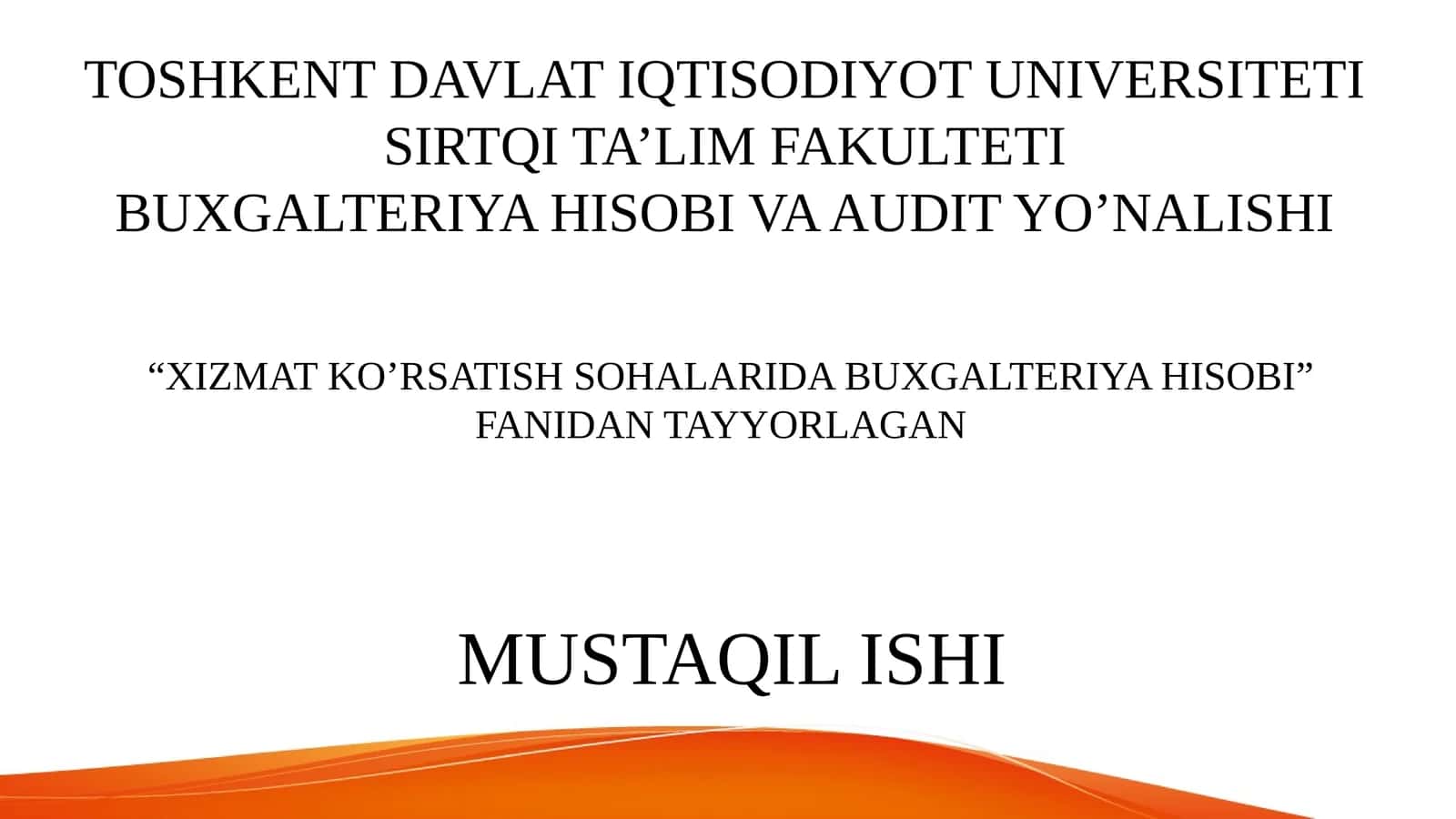 Faoliyat Turlari Bo'yicha Xarajatlarni Hisobga Olish 1