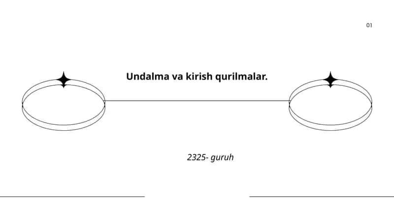 Undalma va kirish qurilmalar 1