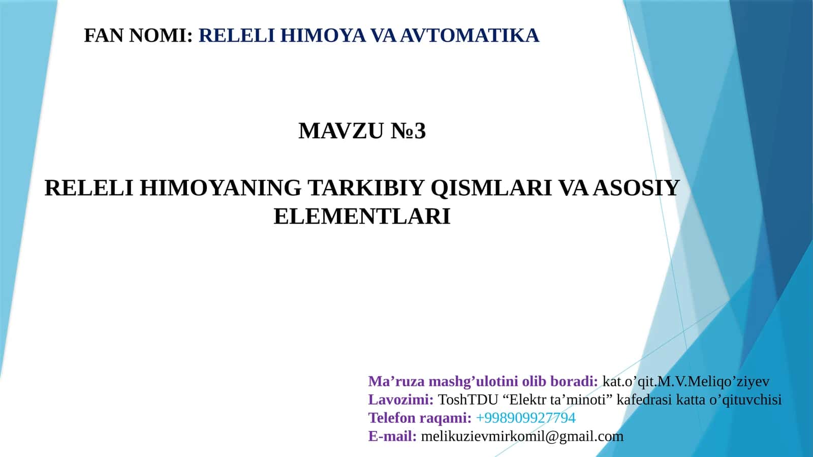 RELELI HIMOYANING TARKIBIY QISMLARI VA ASOSIYELEMENTLARI 1