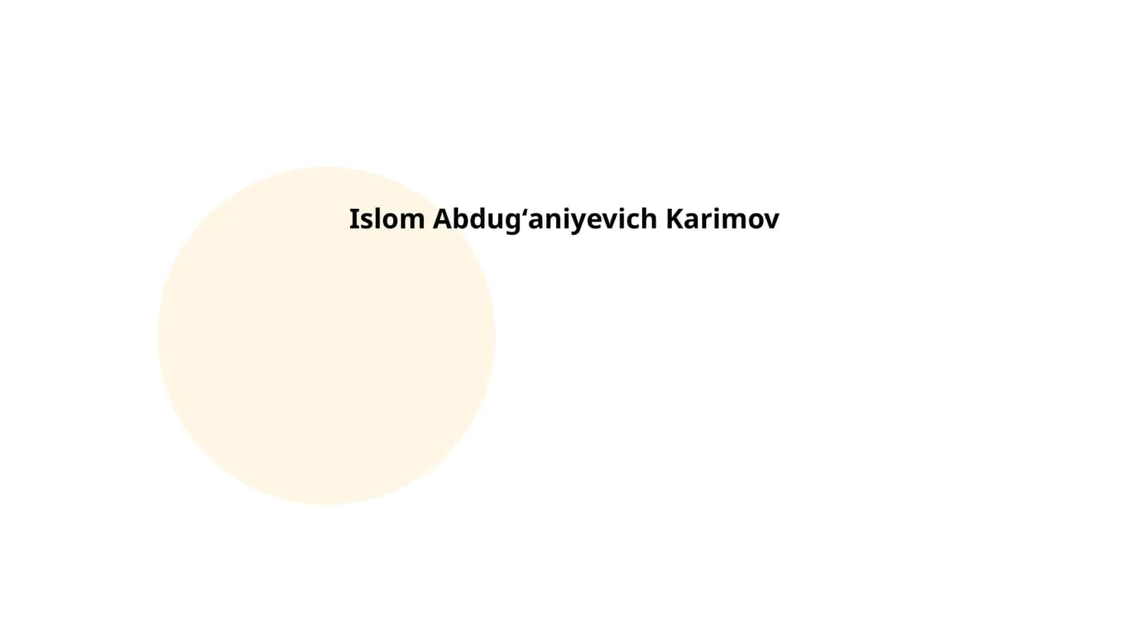 Islom Abdugʻaniyevich Karimov 1