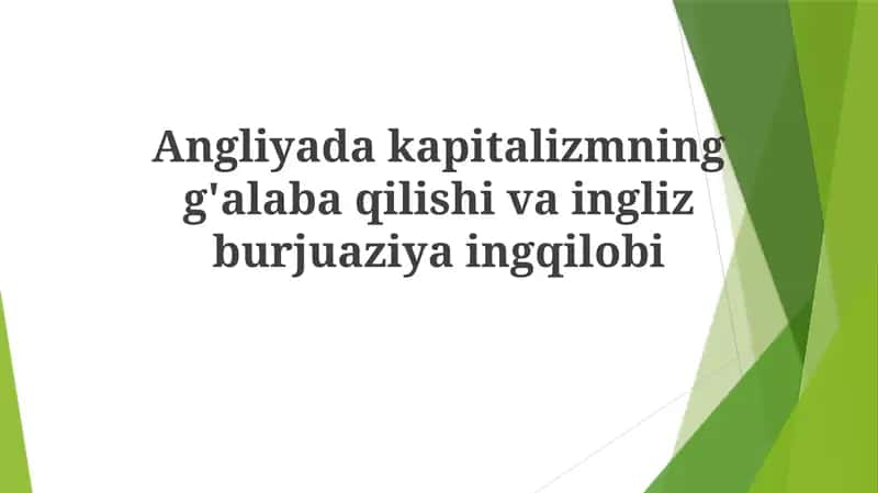Ingliz burjuaziy inqilobi 1