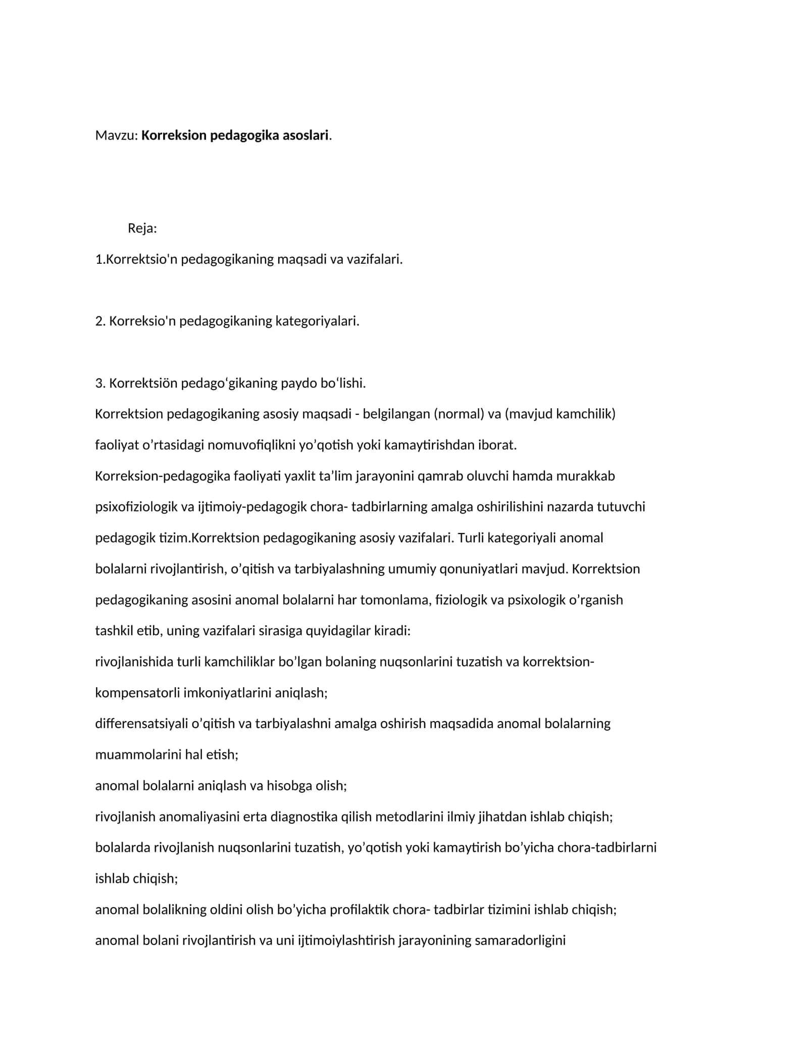 Korreksion pedagogika asoslari 1