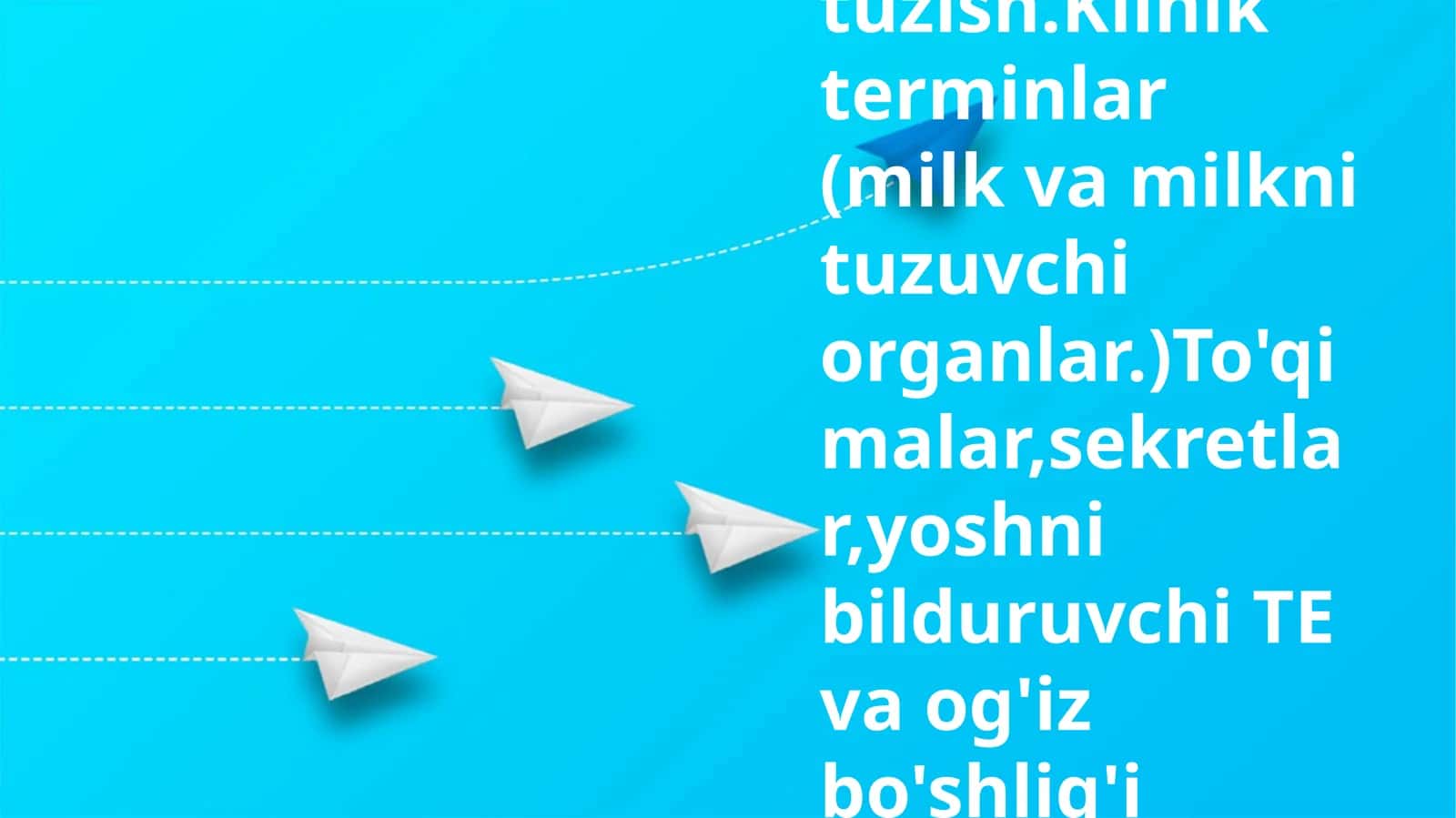 Nafas olish va yuqori qismga tegishli terminlarni tuzish 1