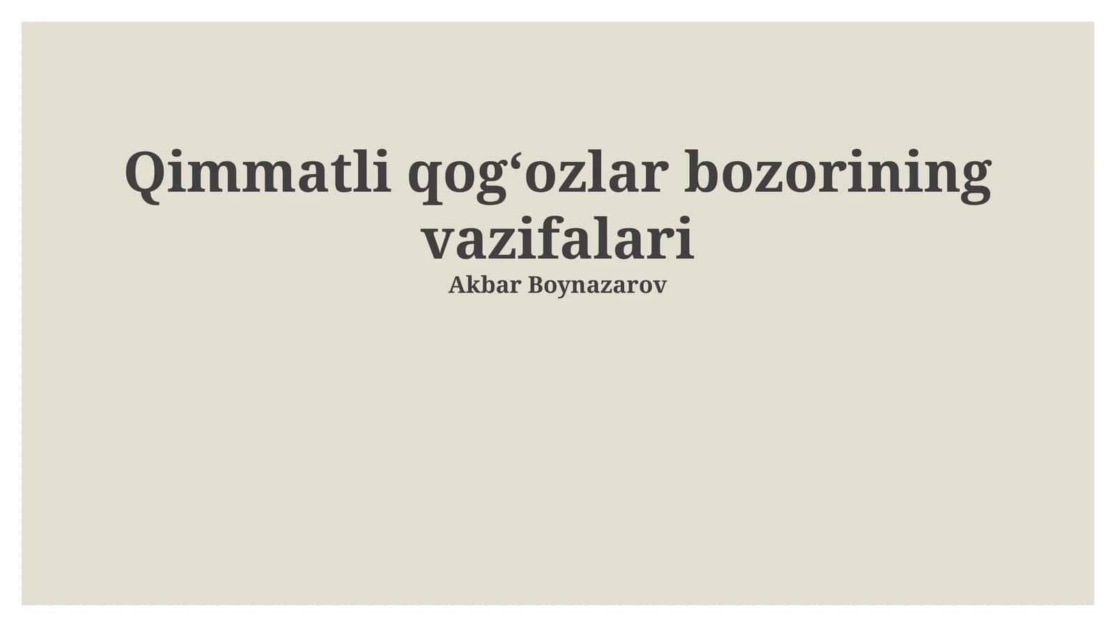 Qimmatli qogʻozlar bozorining vazifalari 1