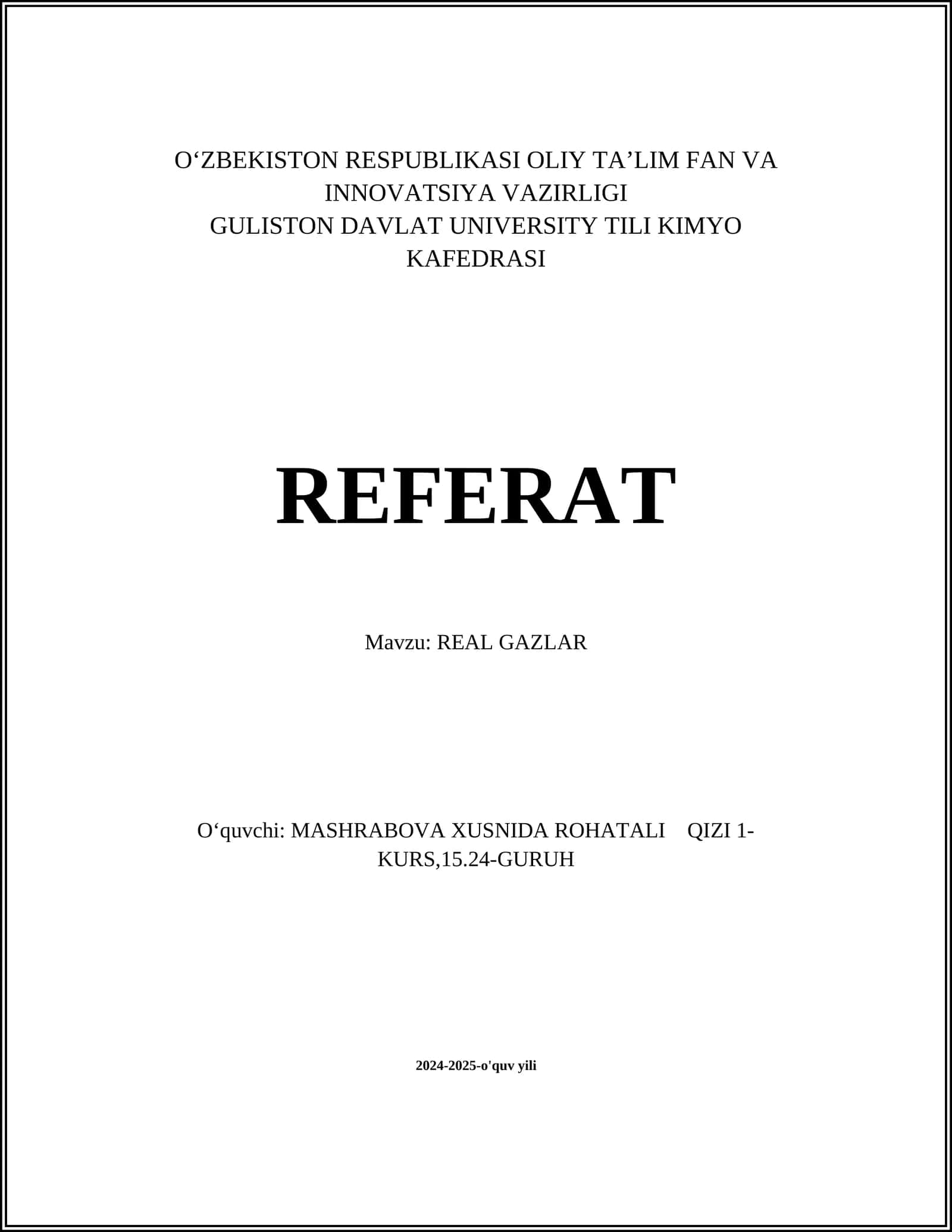 REAL GAZLAR 1