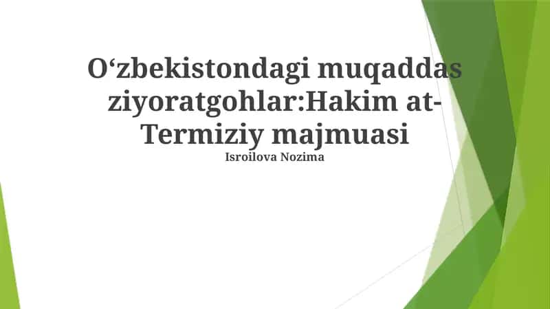Hakim at-Termiziy majmuasi 1