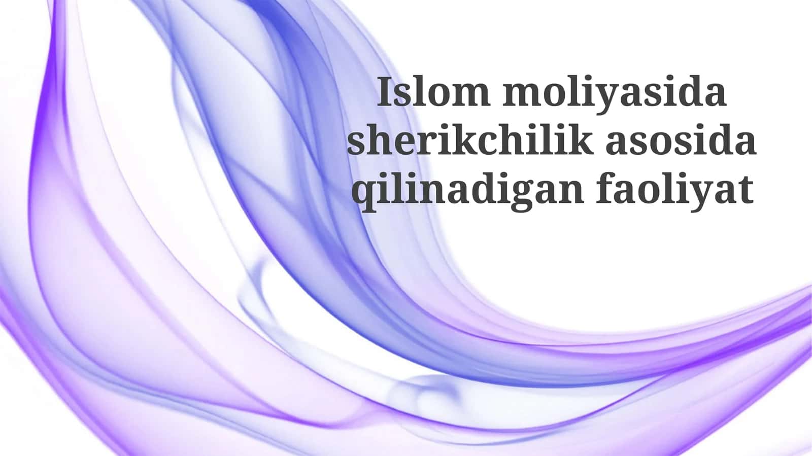 Islom moliyasidagi hamkorliklar 1