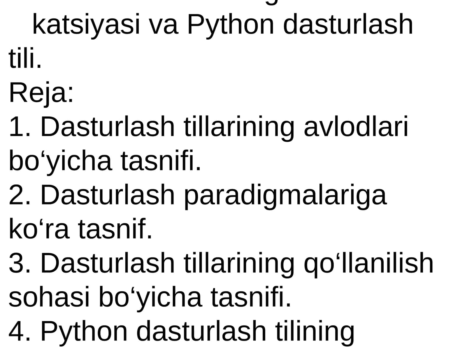 Python dasturlash tili 1