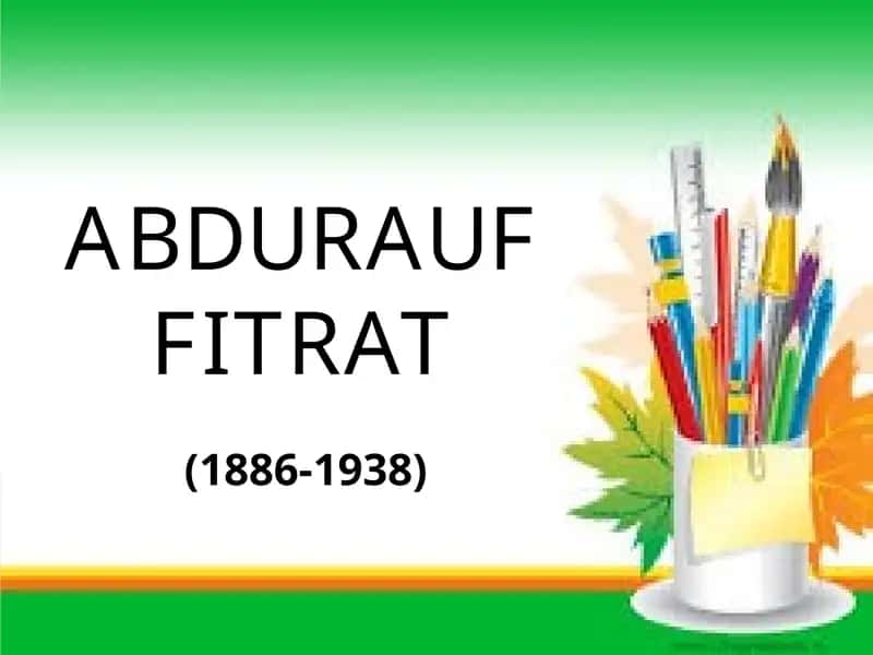 Abdurauf Fitrat 1