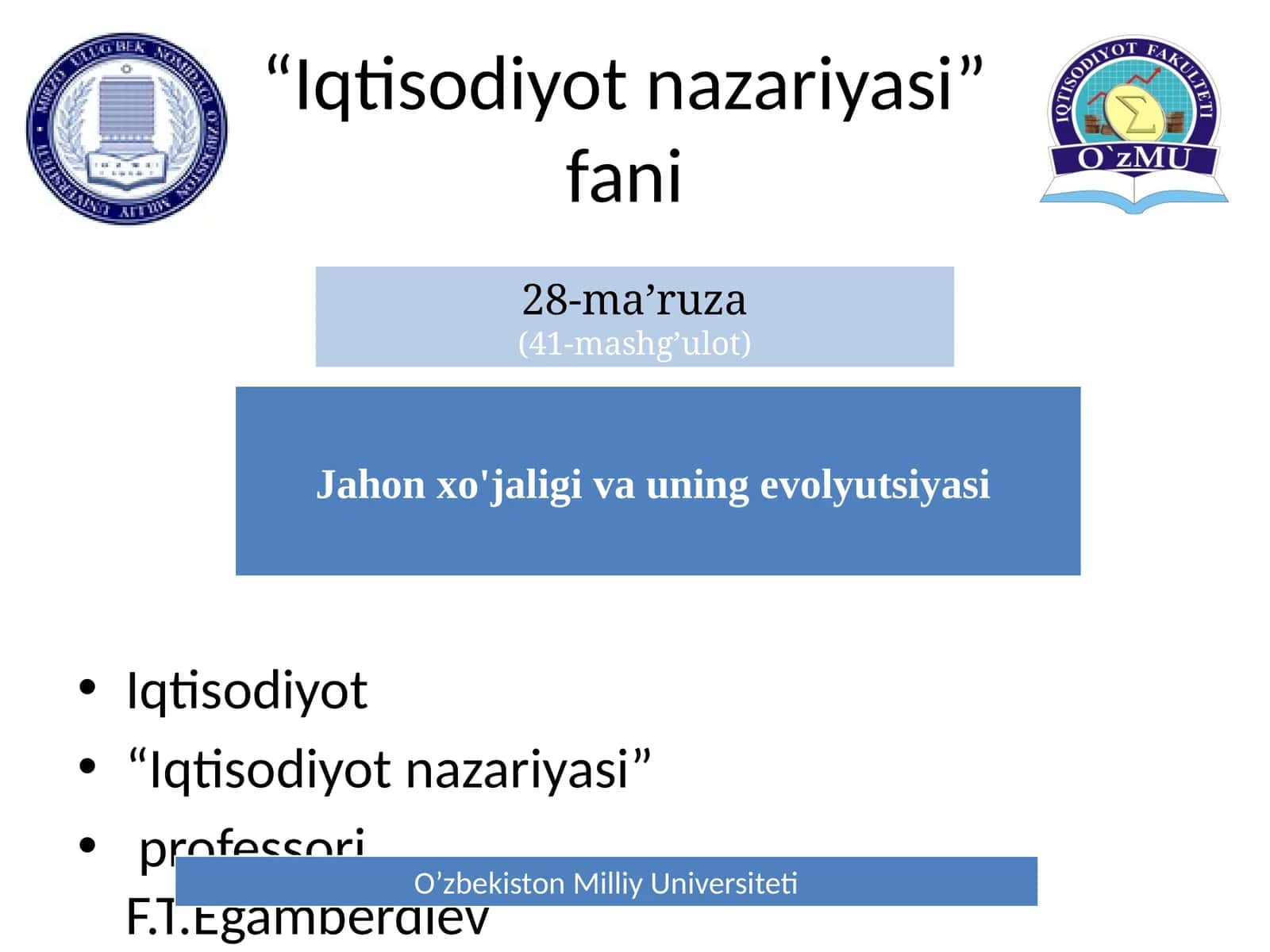 Iqtisodiyot nazariyasi 1