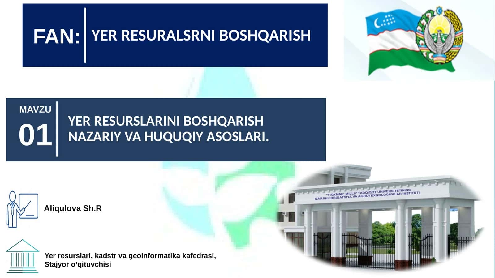 Yer resurslarini boshqarish 1