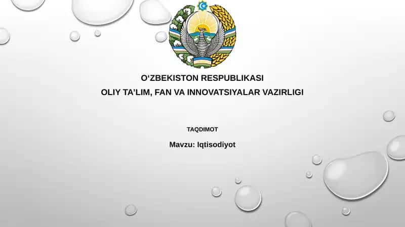 Iqtisodiyotning Asosiy Tamoyillari va Tizimlari 1
