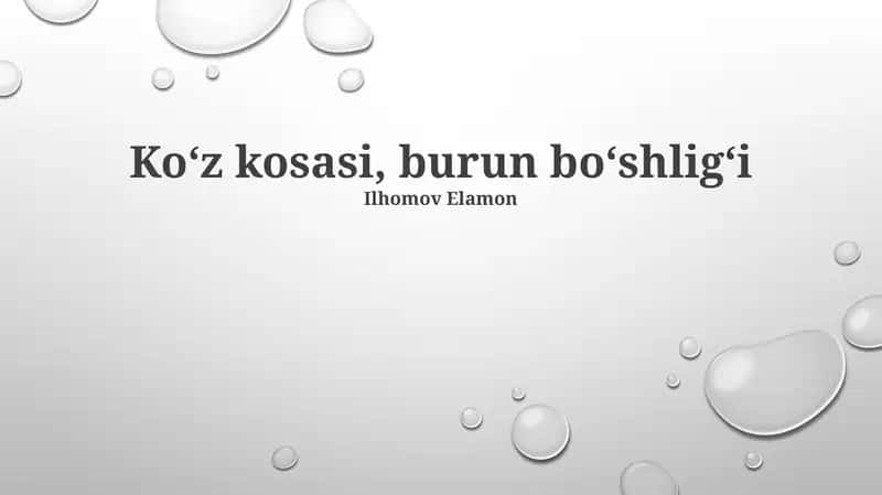Ko'z Uyasi va Burun Bo'shlig'ining O'zaro Aloqasi 1