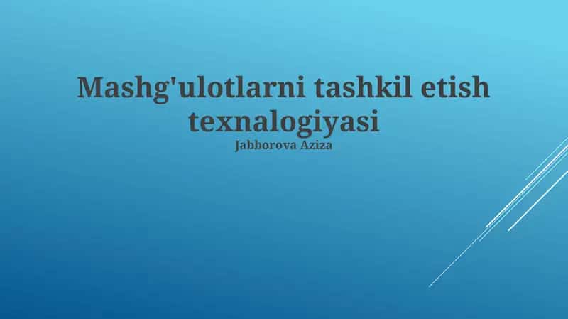 Trening Sessiyalarni Tashkil Qilish Texnologiyalari 1