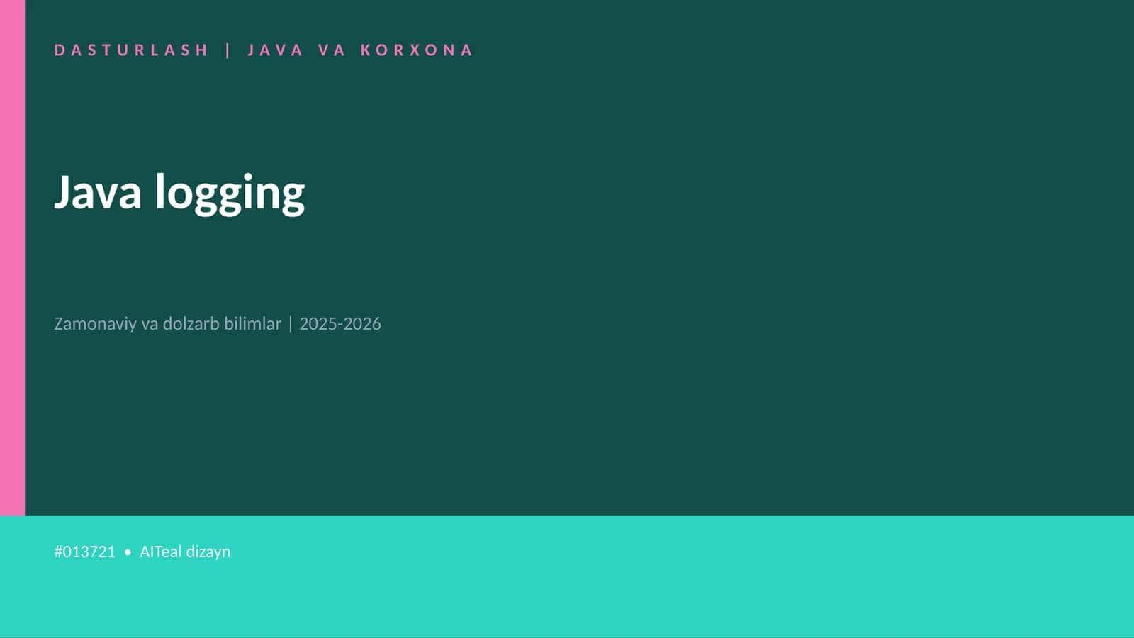 Java logging 1