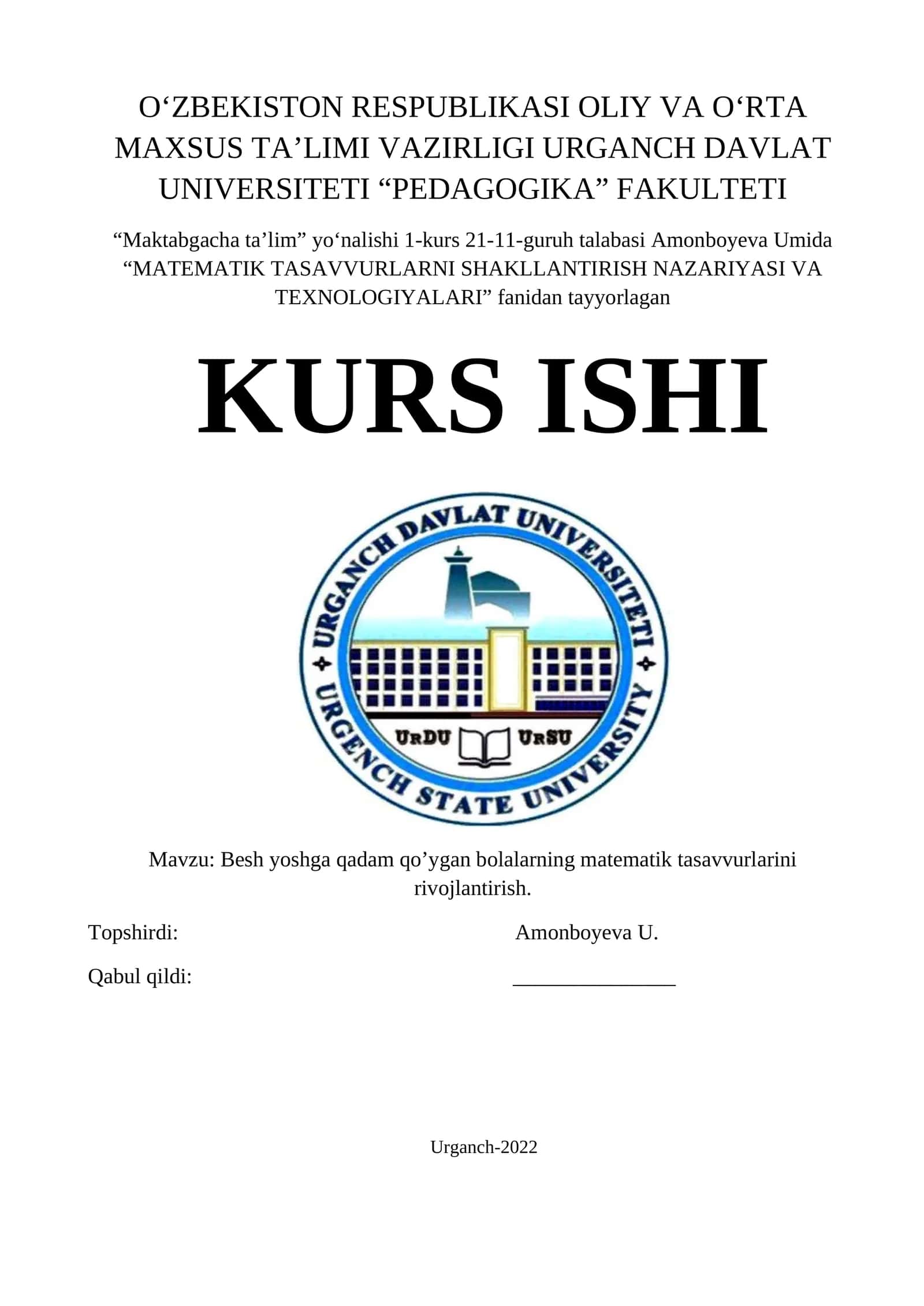 MATEMATIK TASAVVURLARNI SHAKLLANTIRISH NAZARIYASI VA TEXNOLOGIYALARI 1