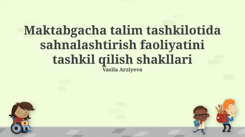 Teatrlashtirilgan o'yinlar va spektakllarni tayyorlash va o'tkazish metodikasi 1