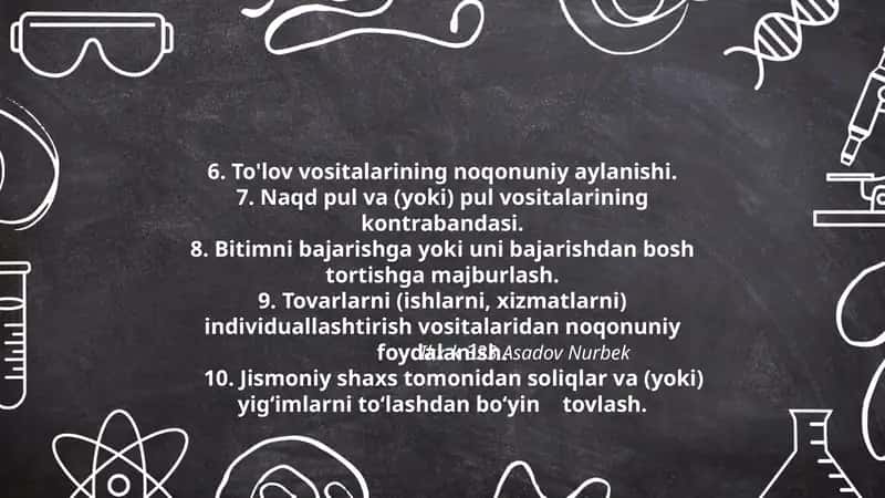 To'lov vositalarining noqonuniy aylanishi 1