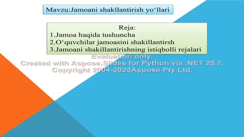 Jamoani shakllantirish yo‘llari 1