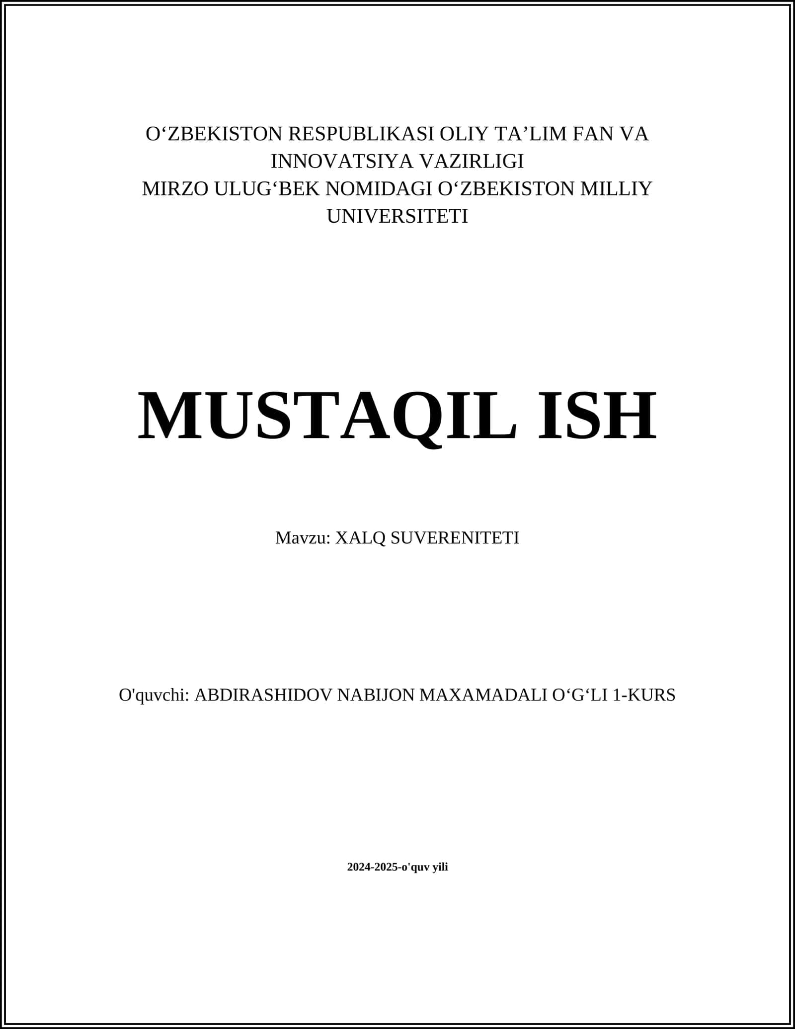 XALQ SUVERENITETI 1