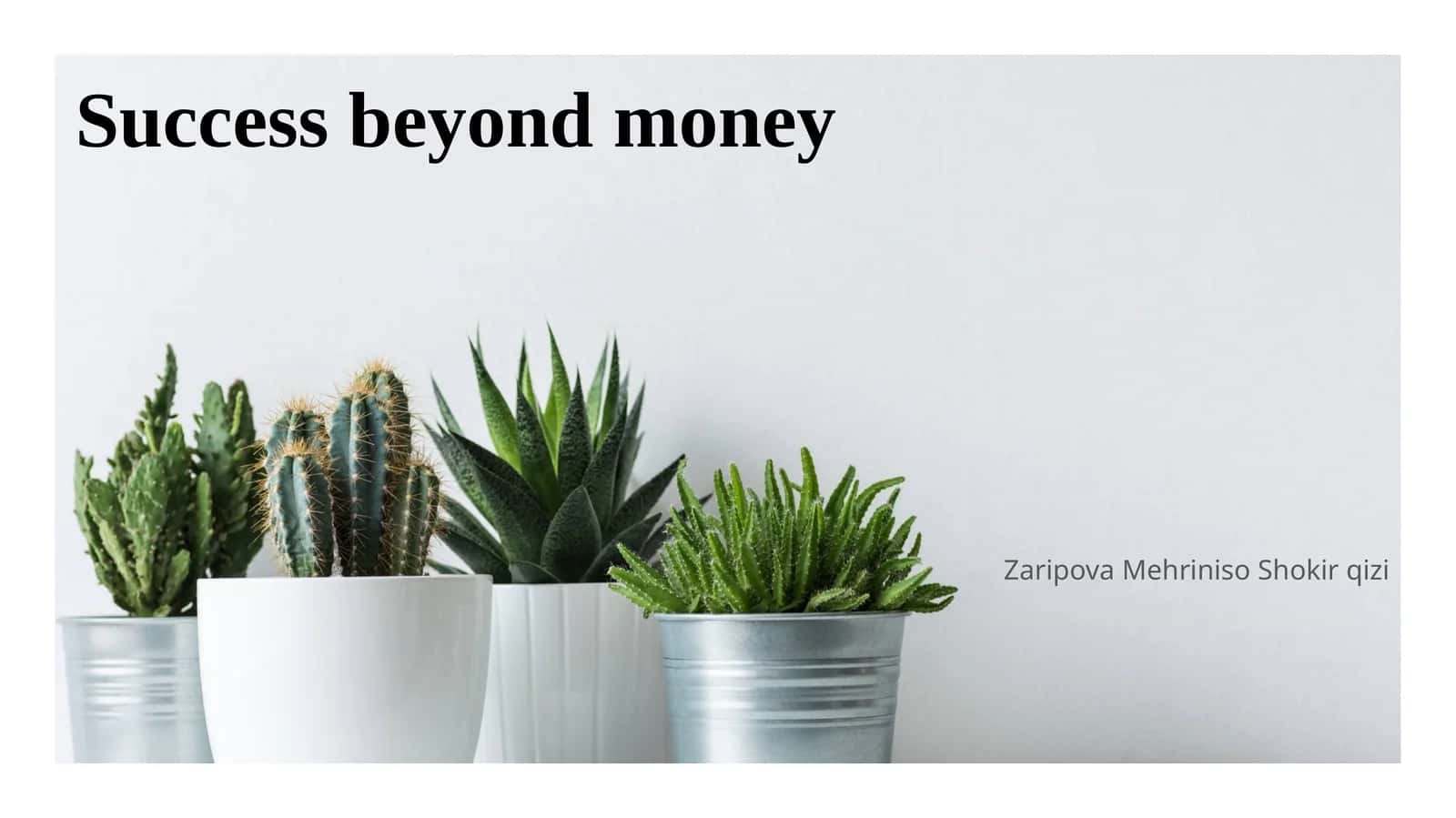 Success beyond money 1