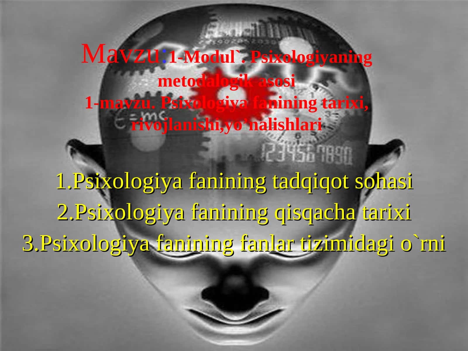 Psixologiya fanining tadqiqot sohasi 1