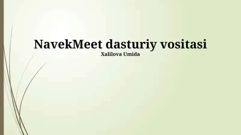 NavekMeet dasturiy vositasi 1