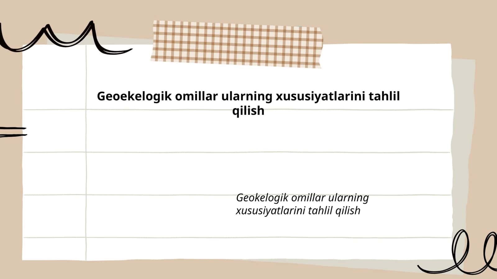 Geoekelogik omillar ularning xususiyatlarini tahlil qilish 1