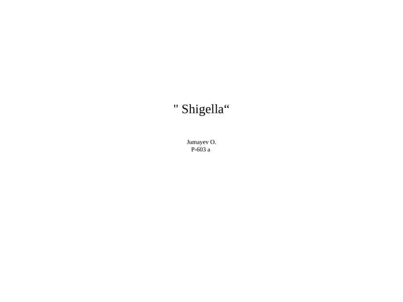 Shigella jinslari 1