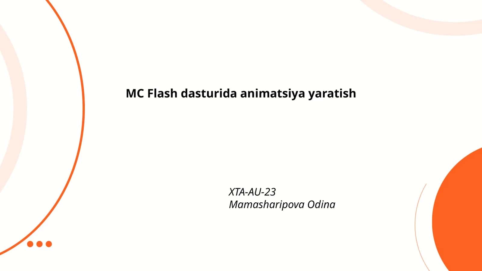 Kompyuter animatsiyasining asoslari 1