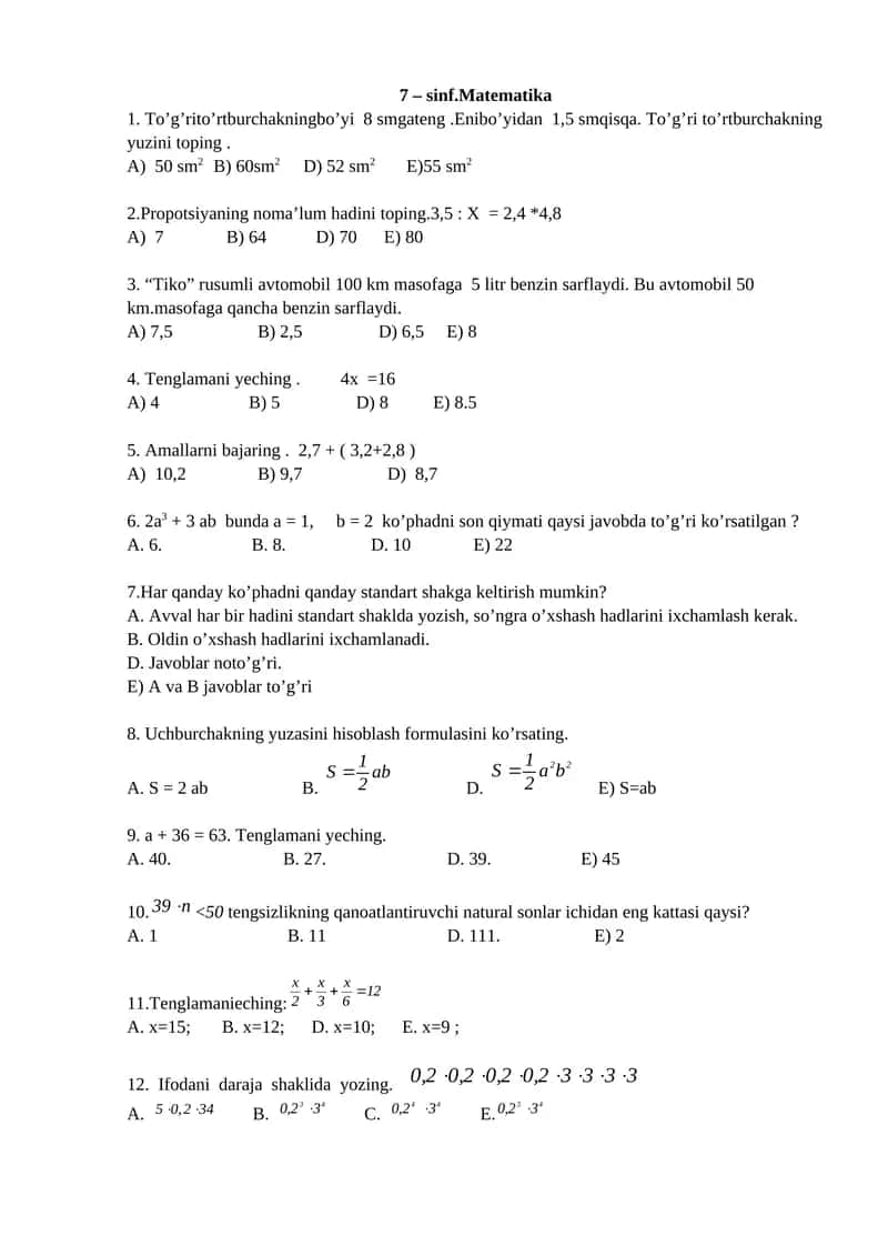 7 – sinf.Matematika 1
