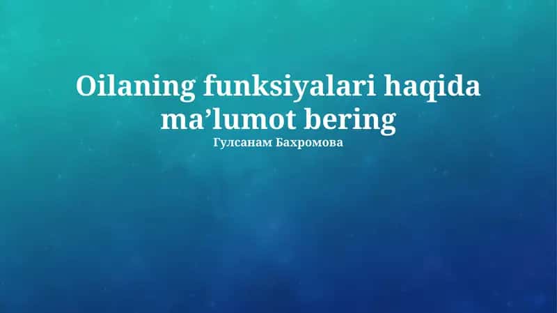 Neft kimyosi va uning ahamiyati 1