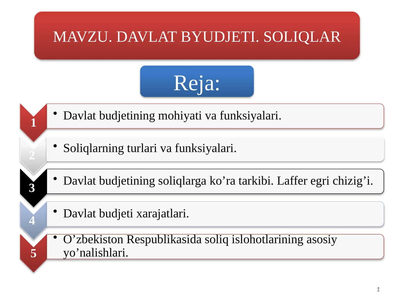 Davlat budjetining mohiyati va funksiyalari 1