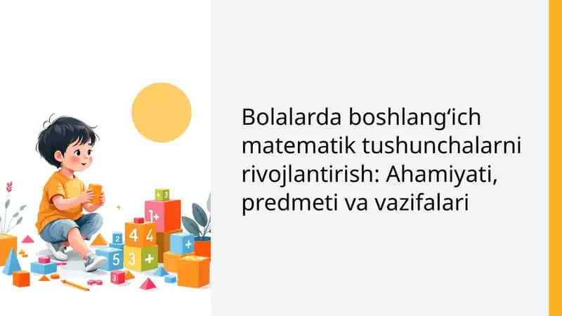 Boshlang‘ich matematika 1