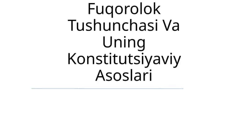 Fuqorolok Tushunchasi Va Uning Konstitutsiyaviy Asoslari 1