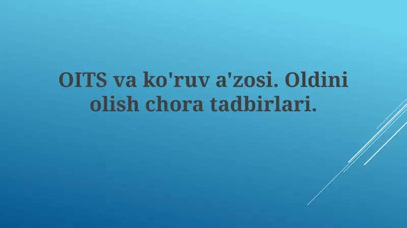 OITS va ko'rish 1