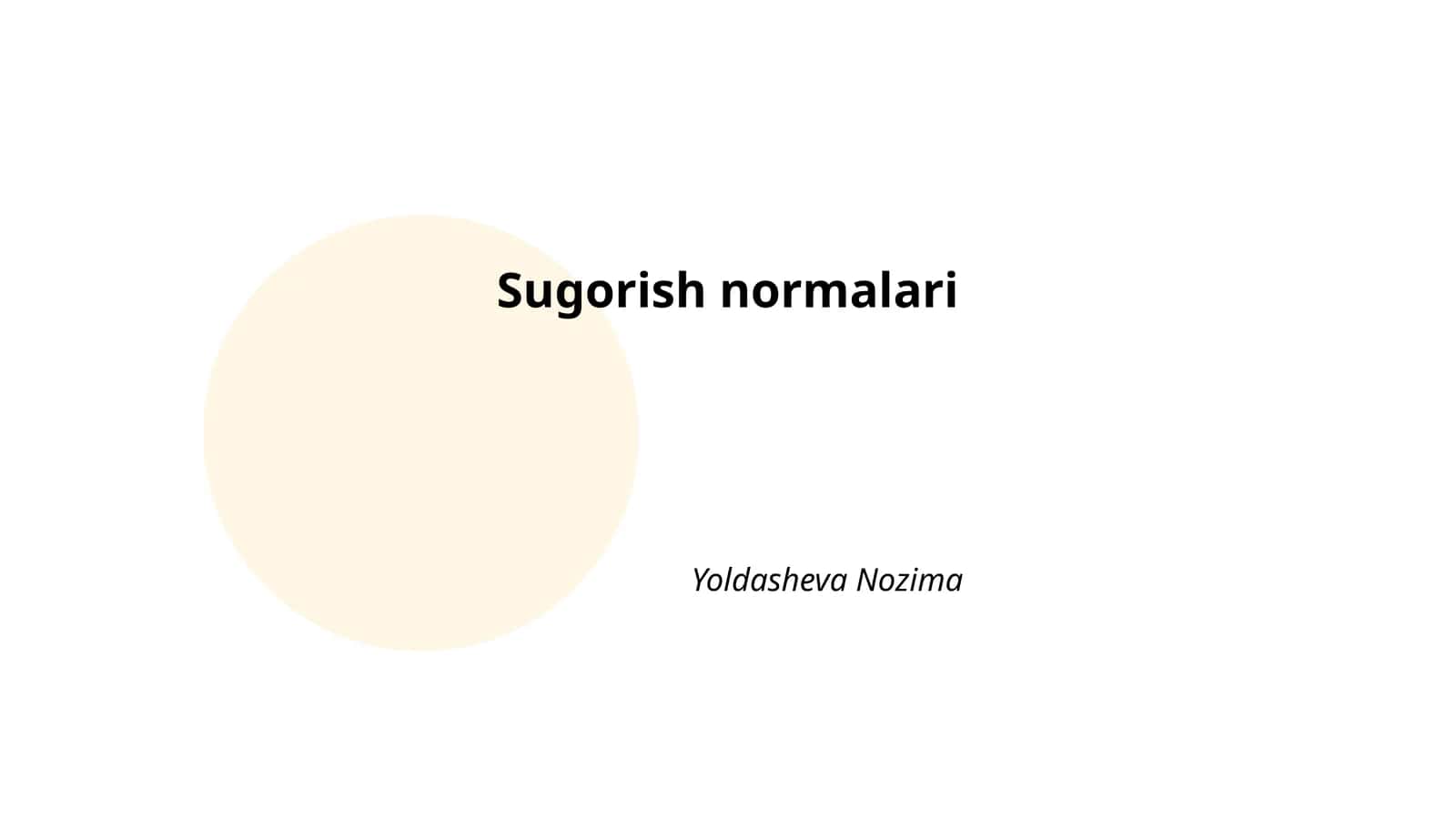 Sug'orish normalari 1