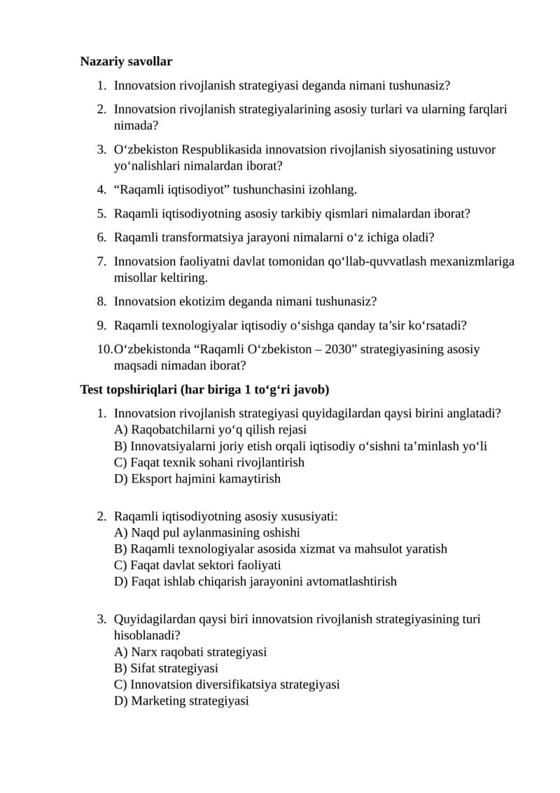 Raqamli iqtisodiyot 1