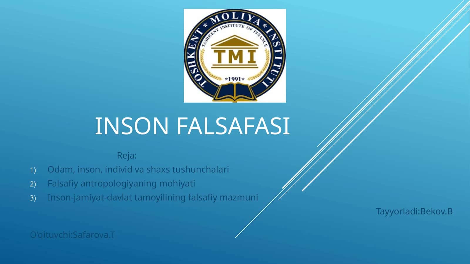Insom falsafasi 1