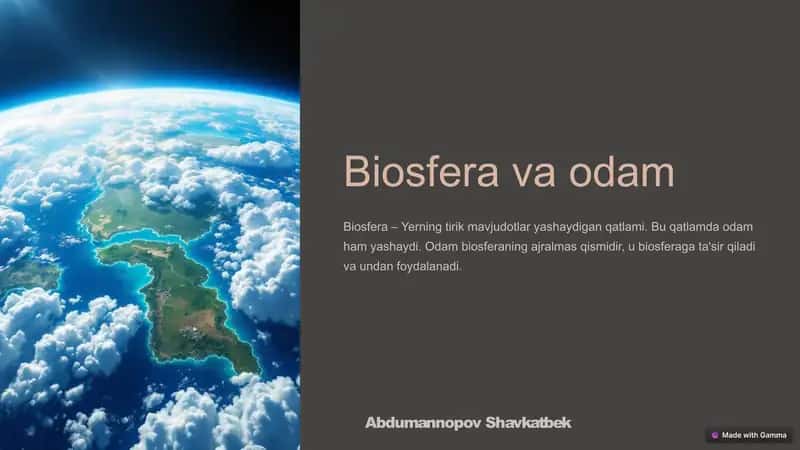 Biosfera va odam 1